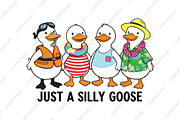 Just a Silly Goose Summer PNG, an Illustration by CraftArtStudio (Thumbnail 1 of 4)