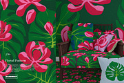 Bold Tropical Floral Pattern, a Pattern Graphic by likorbut (Thumbnail 3 of 15)