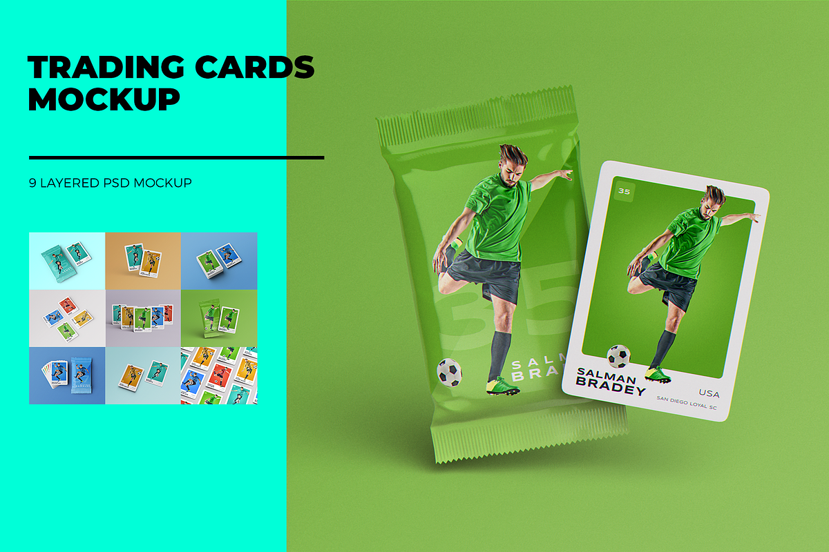 Trading Cards MockUp, a Packaging Mockup by coloformia (Photo 1 of 11)