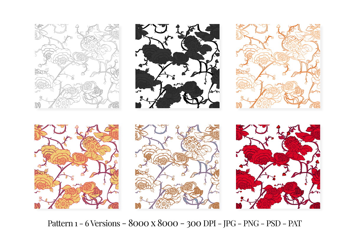Organic Seamless Botanical Patterns, a Pattern Graphic by Declipo Patt (Photo 2 of 16)