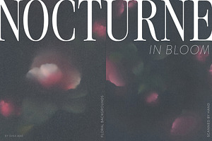 Nocturne in Bloom Floral Backgrounds, a Background Graphic by Dina Mae