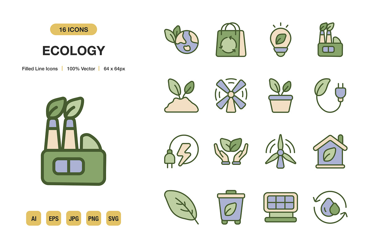 Ecology Color Icons, an Icon by Spacepixel Creative