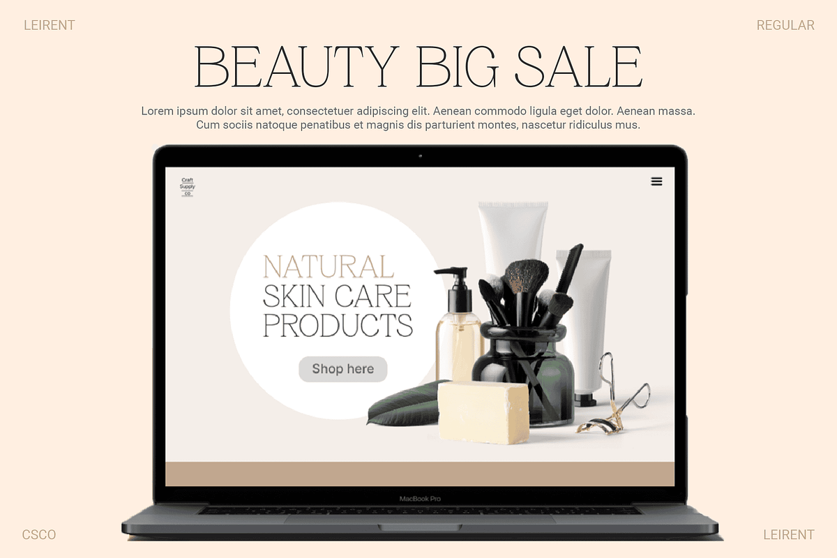 Leirent – Elegant Serif, a Serif Font by Craft Supply Co. (Photo 2 of 8)