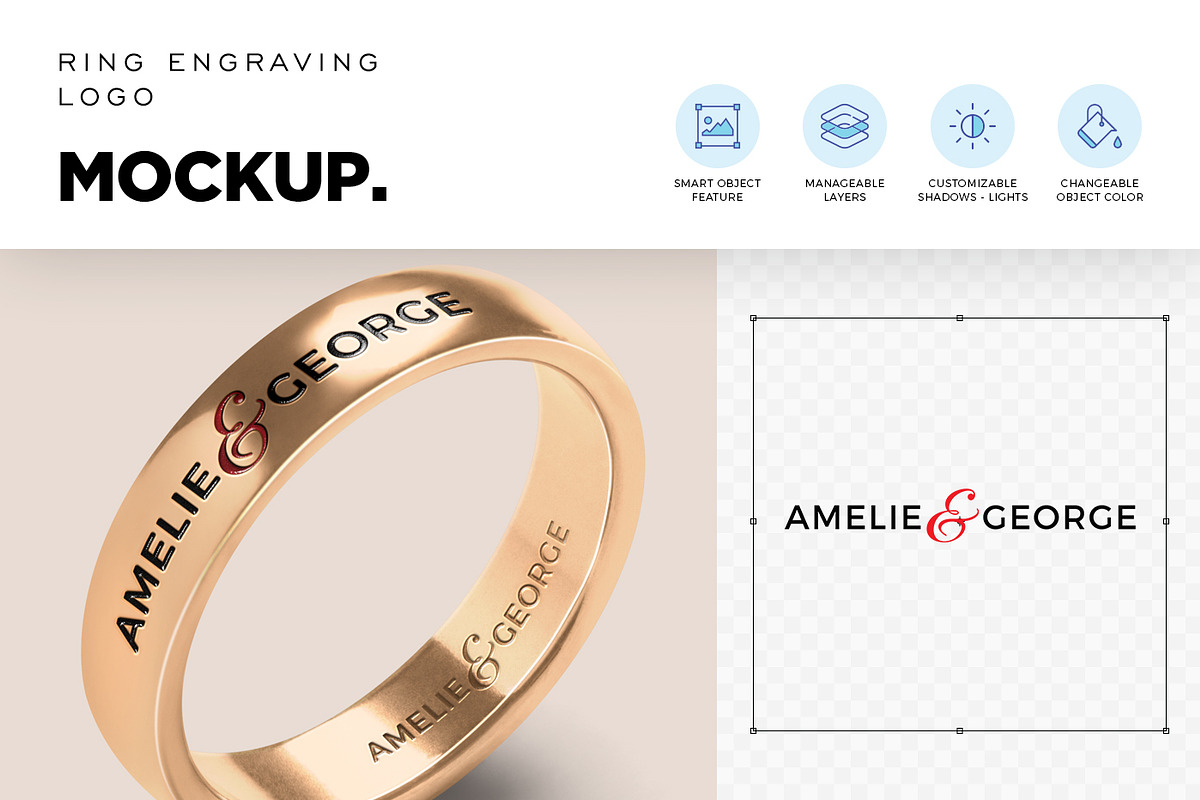 Engraved Ring Logo Mockup, a Product Mockup by DesignNeutrons (Photo 2 of 4)