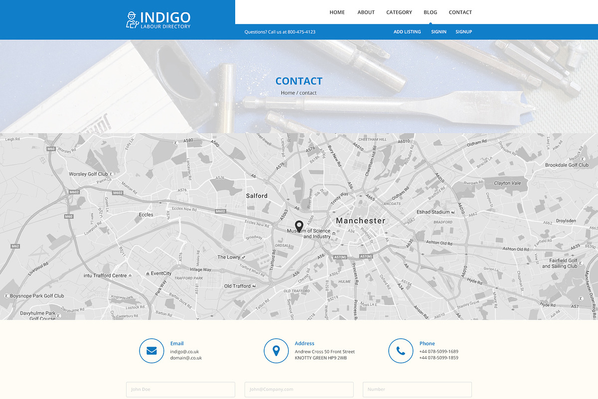 Indigo Labour Directory PSD Template, a Websites & App Template by mine-tech (Photo 10 of 17)