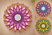 3D Sunflower Mandala - SVG Cut Files, a Decorative Illustration by Arshad Ali (Thumbnail 3 of 8)