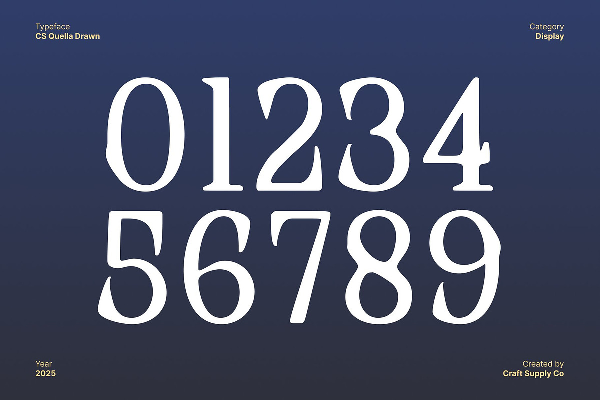 CS Quella Drawn, a Serif Font by Craft Supply Co. (Photo 4 of 8)