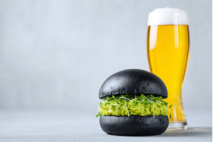 A delicious and green vegan burger, a Food & Drink Photo by ZinetroN
