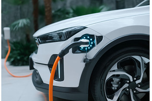 Electric cars are charging at the, a Business Photo by ZinetroN