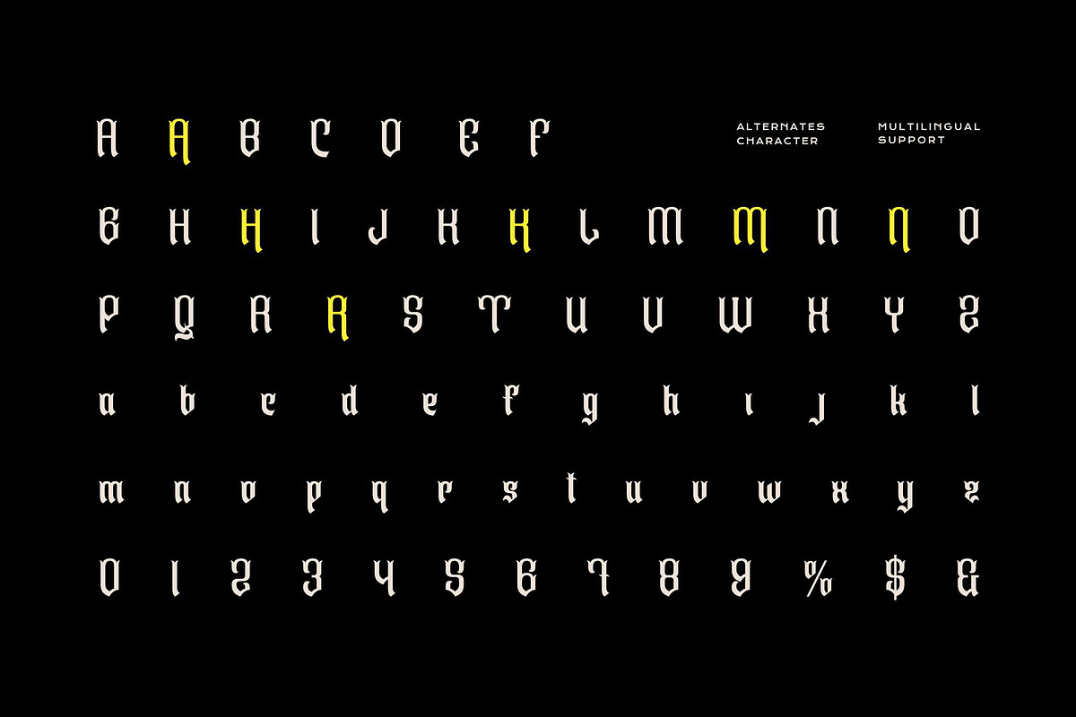 Hollykop-Blackletter Display Font, a Blackletter Font by Fype Co. (Photo 6 of 6)
