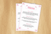 Wedding Menu Template, a Stationery Template by retrographix
