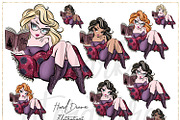 Dark Academia Hand Drawn Clipart, a Decorative Illustration by Masha  Studio (Thumbnail 2 of 6)