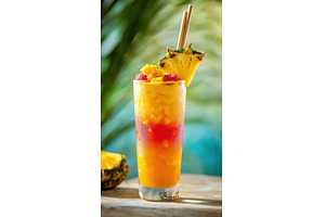 Tropical Non-Alcoholic Cocktail with, a Food & Drink Photo by Rodica Ciorba