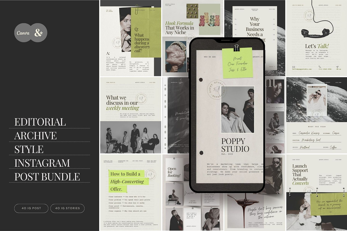 Minimalist Editorial Instagram Post, a Social Media Template by And Done Studio (Photo 1 of 8)