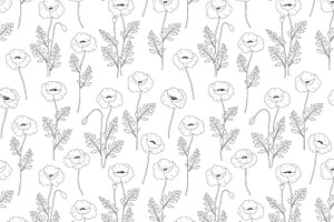 Poppies Flowers Graphics Pattern