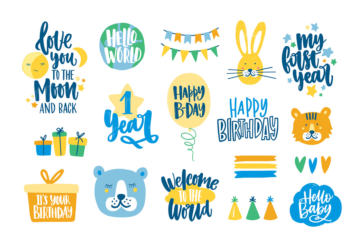 Childish lettering set, an Animal Illustration by Good Studio (Photo 2 of 8)