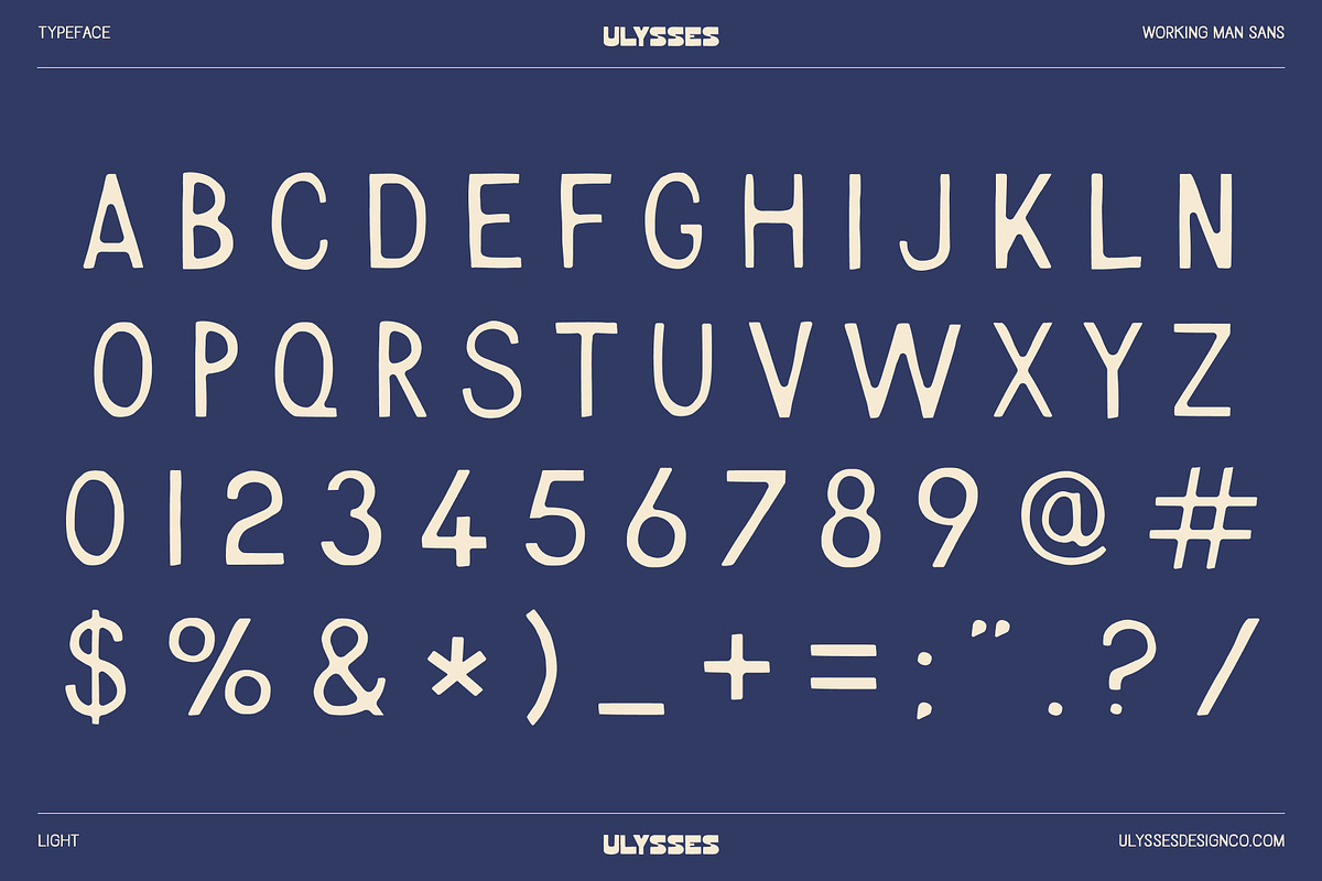 Working Man Sans Hand Drawn Font, a Handwritten Font by Ulysses Design Co (Photo 8 of 24)