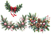 Christmas Garland Clipart, an Illustration by Designworld (Thumbnail 4 of 4)