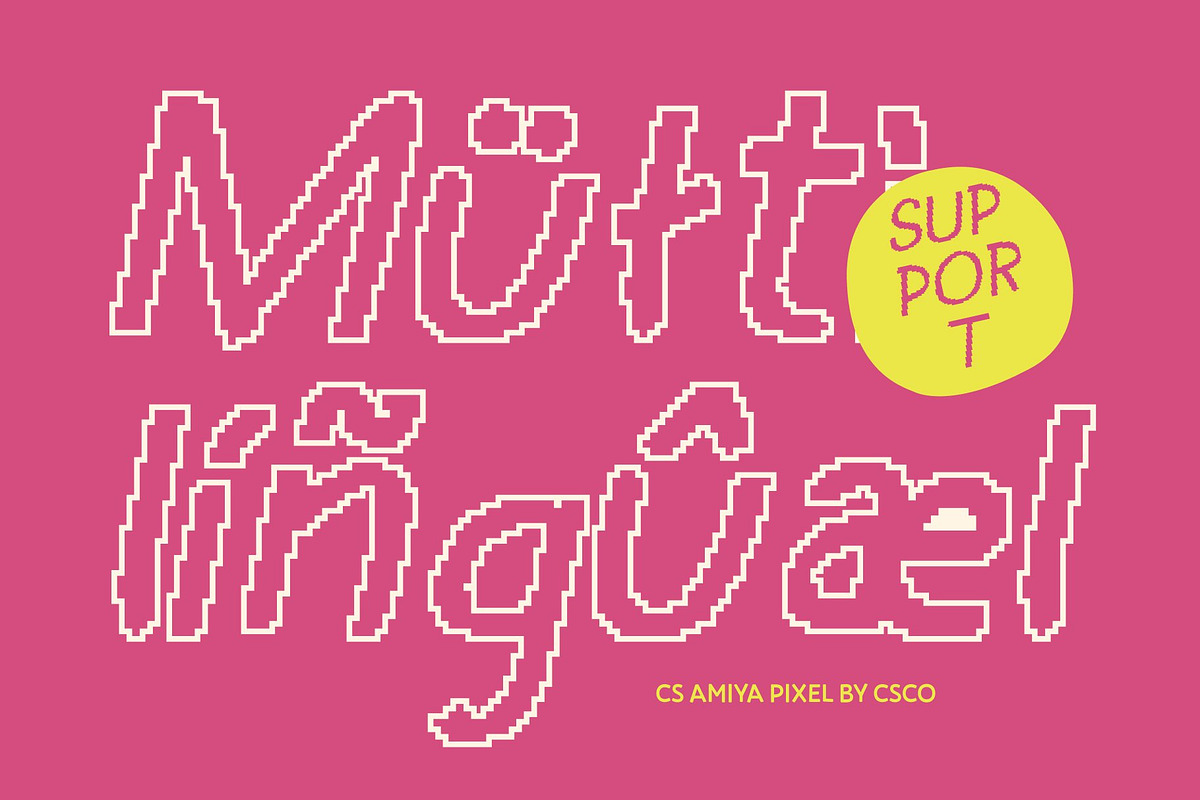 CS Amiya Pixel, a Sans Serif Font by Craft Supply Co. (Photo 7 of 8)