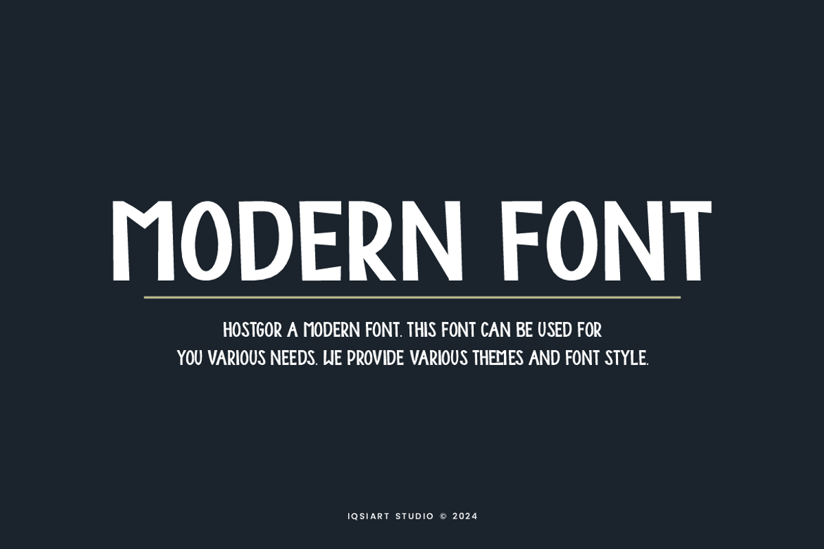 Hostgor - Modern Sans Font, a Sans Serif Font by Iqsiart Studio (Photo 2 of 7)