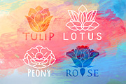 50% Off! 200+ Flower Logos Bundle, a Branding & Logo Template by Daria Volyanskaya (Thumbnail 6 of 6)