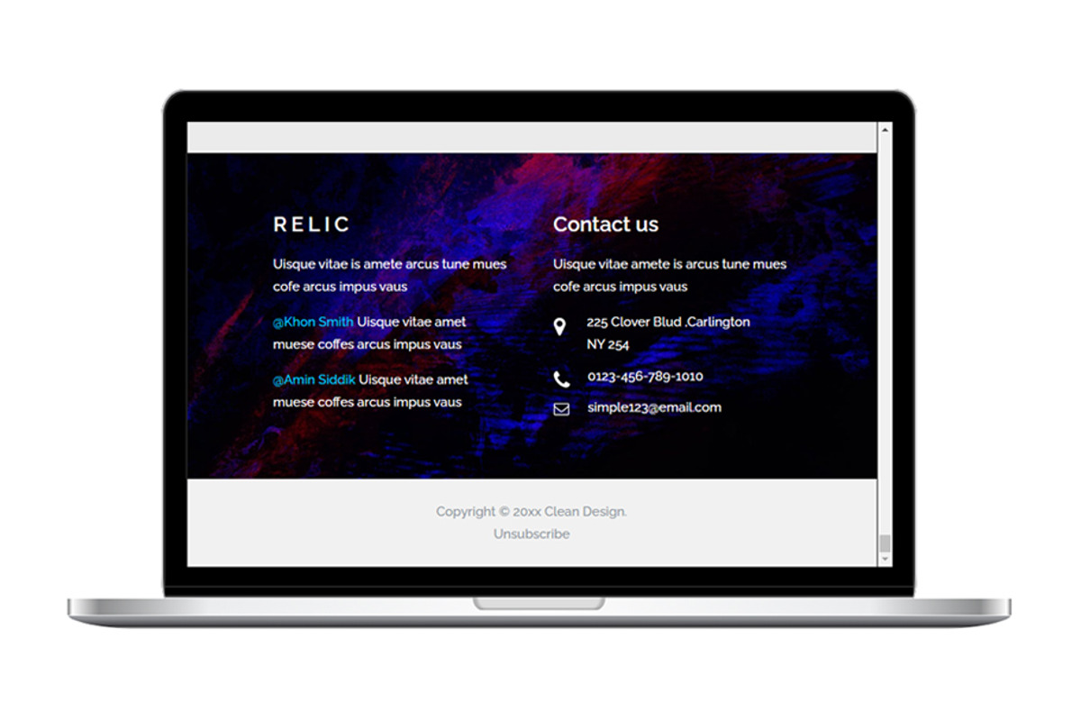 Relic Agency – Responsive HTML Email, an Email Template by QuickArtisan (Photo 3 of 3)