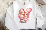 Mother's Day Clipart, Mum Daughter, an Illustration by DreamCafeArt (Thumbnail 4 of 6)