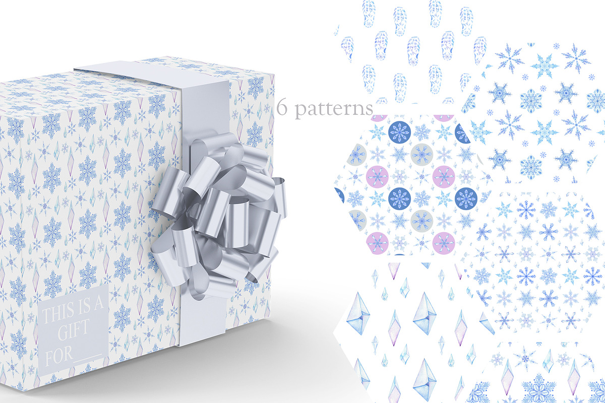Snowflakes. Watercolor clipart, an Illustration by Love Watercolor Store (Photo 5 of 7)