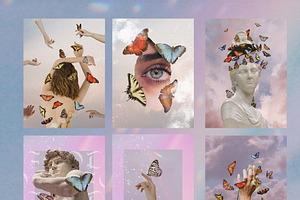 Butterflies. Collage Pack