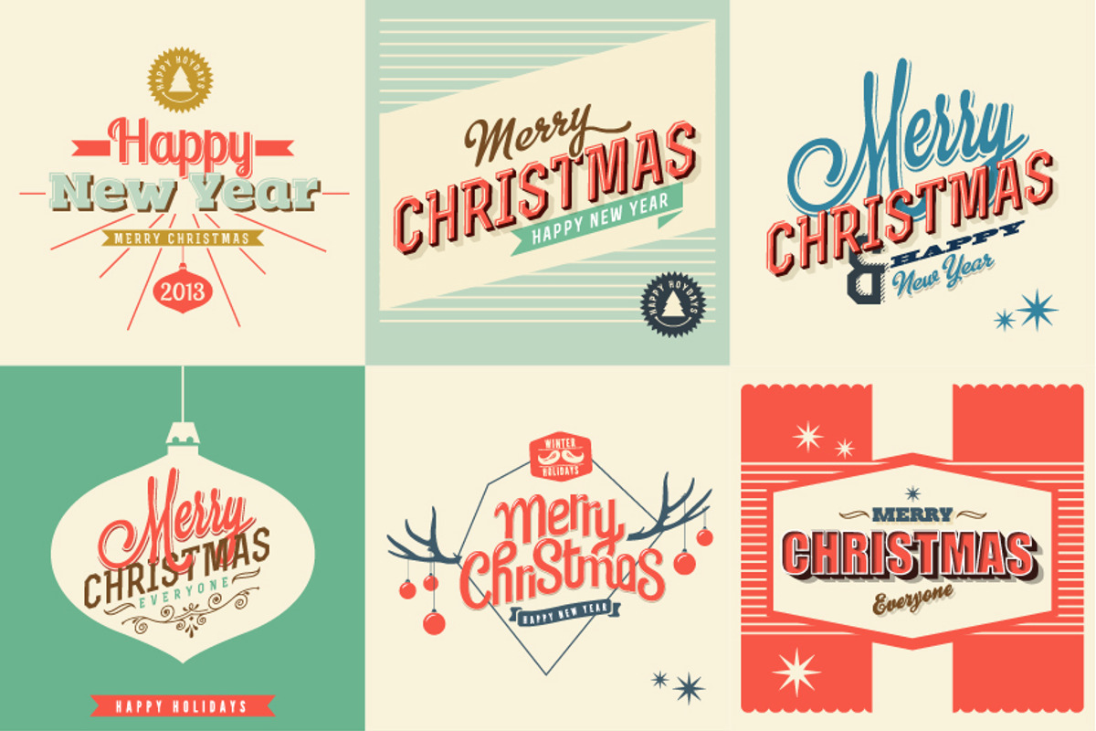 Vintage Christmas Bundle, an Illustration by Noka Studio (Photo 2 of 7)