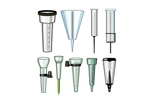 rain gauge set cartoon vector, an Object Illustration by pikepicture