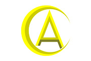 Letter A logo design template, a Branding & Logo Template by Sumberpangan (Thumbnail 1 of 3)