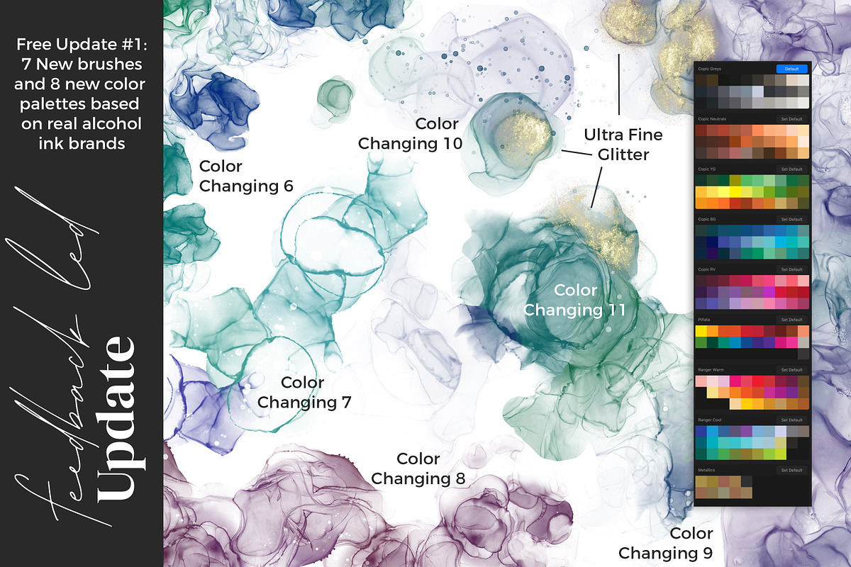 Amazing Alcohol Ink for Procreate, a Brush Add-On by AJ Brushes (Photo 8 of 17)
