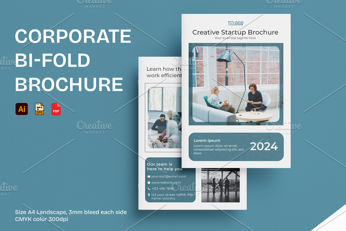 Corporate Bi-fold Brochure, a Brochure Template by Abdul H Saimon (Photo 1 of 3)