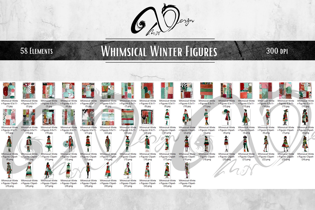 Whimsical Winter Figures paper dolls, a Person Illustration by NiiiNArt (Photo 3 of 6)
