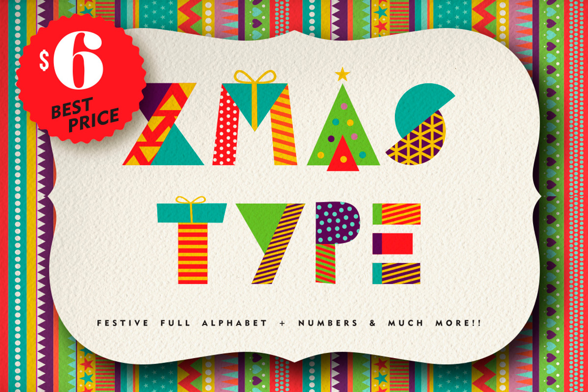 christmas geometric type+MORE 90%OFF, a Background Graphic by Cienpies Design (Photo 1 of 8)