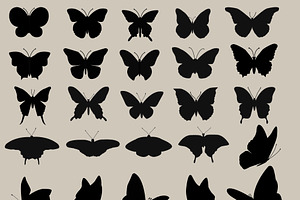 Butterfly Silhouette Vectors