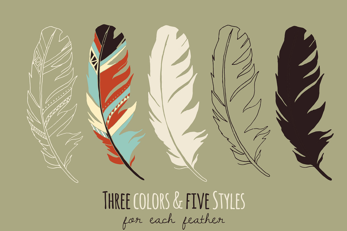 Feather Elements / Hand Drawn preview 3