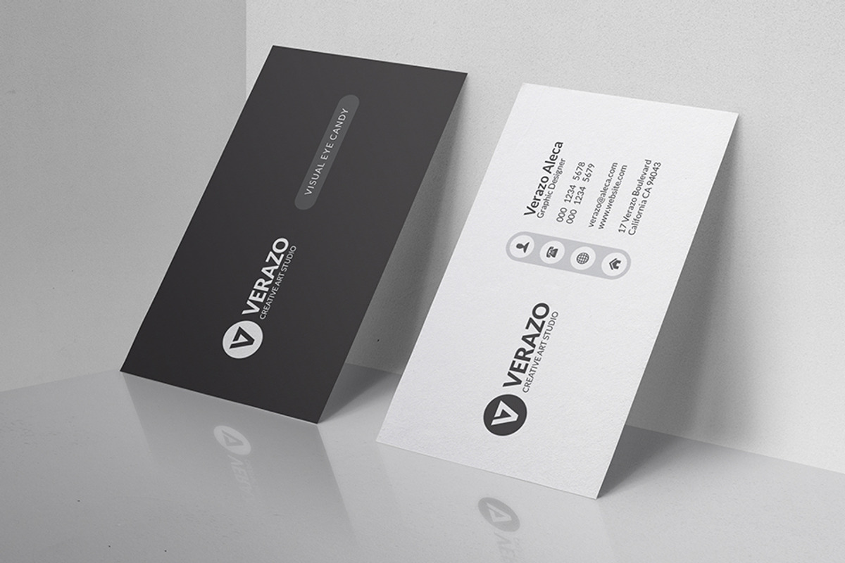 Clean Modern Business Card, a Business Card Template by Verazo (Photo 2 of 4)