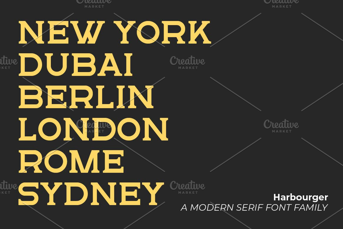 Harbourger Serif Font Family, a Serif Font by Artiveko (Photo 7 of 8)