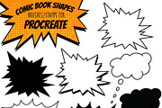 Procreate Comic Shape Brushes Stamps, a Brush Add-On by Studio Kitsch (Thumbnail 5 of 8)