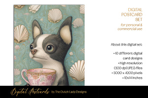 Animal Tea Time Postcard Designs