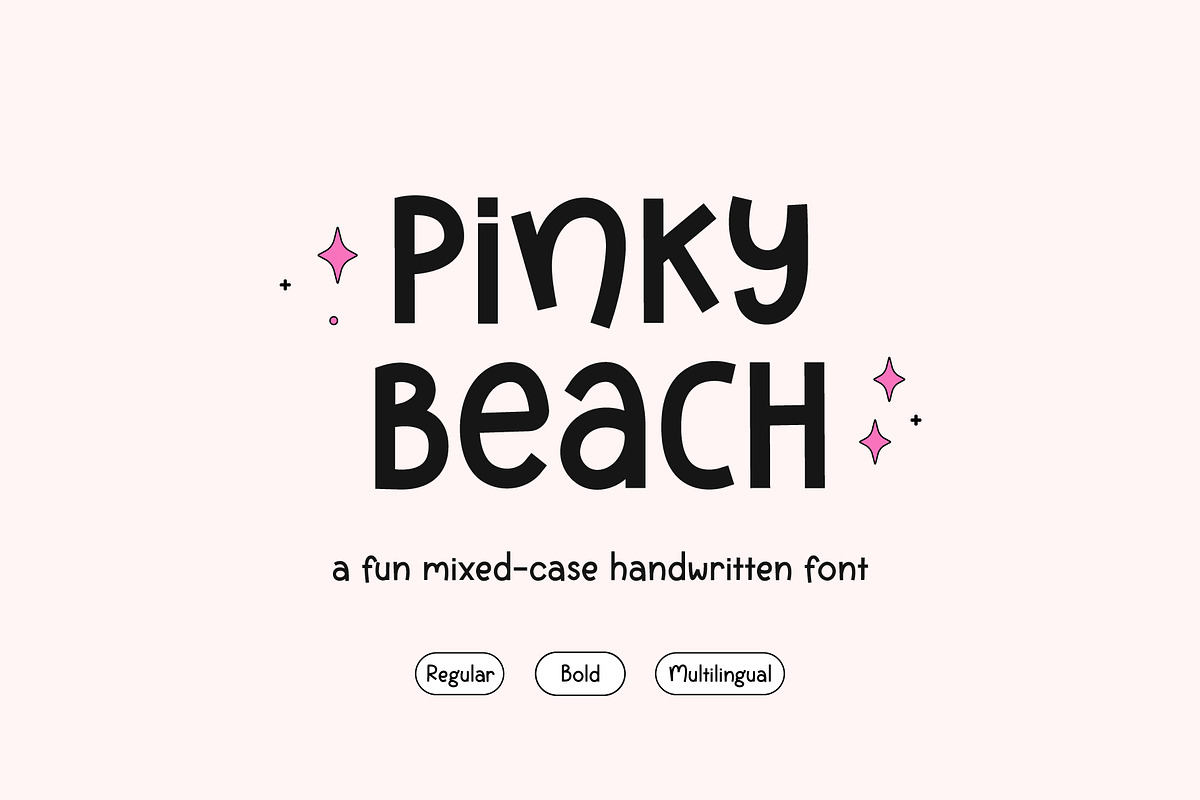 Pinky Beach - A Fun Handwritten Font, a Handwritten Font by Kaya Fonts (Photo 1 of 30)