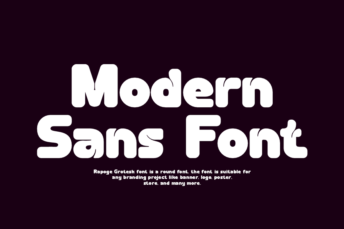 Rapoge Grotesk - Round Sans Font, a Sans Serif Font by QR Design Studio (Photo 2 of 12)