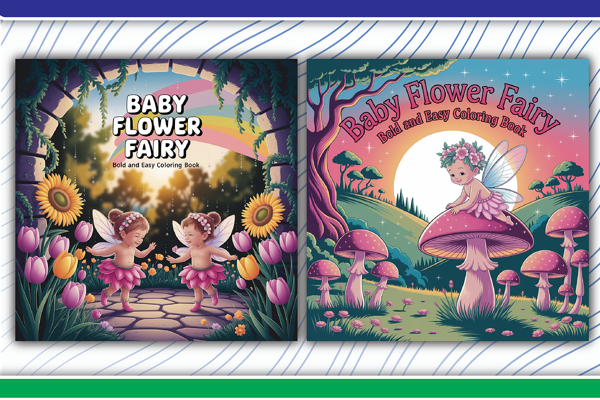 Baby Flower Fairy Coloring Pages, an Illustration by LightExpress (Photo 3 of 4)