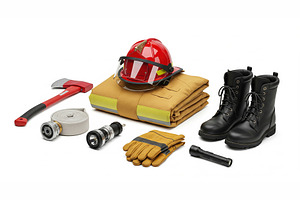 Firefighter Equipment Cutouts, an Education Illustration by StockVerse Creative