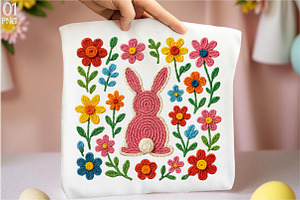 Faux Yarn Boho Easter Design, an Illustration by Libby Wishes