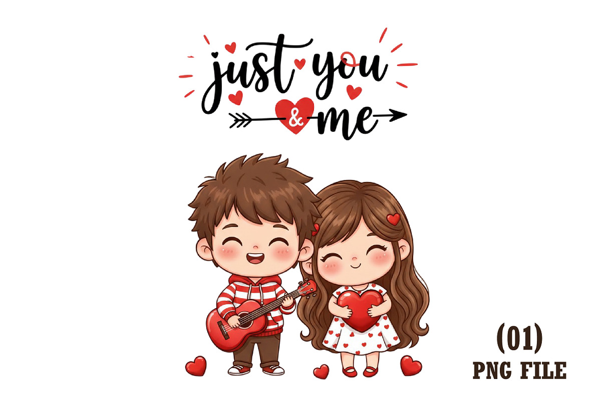 Just You & Me Couple Design, an Illustration by DreamArtGraphic (Photo 1 of 6)
