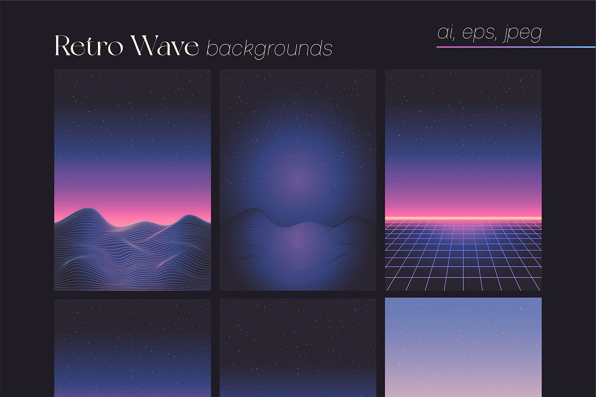 Bundle: Retrowave & Nostalgia Pack, an Object Graphic by Oksana Trygub (Photo 7 of 27)