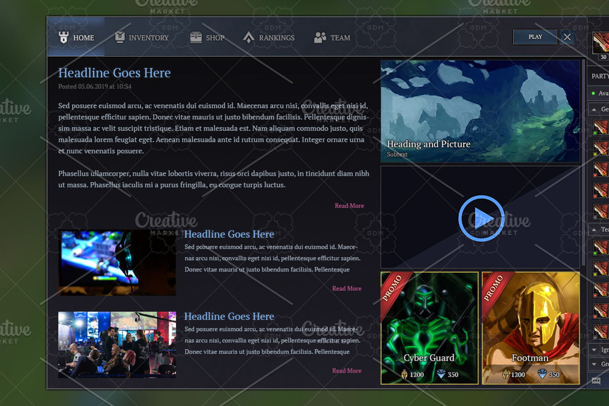 Raven - MOBA UI, a Templates & Theme by Kodiak Graphics (Photo 5 of 5)